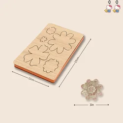 Xx86 3-inch Cute Flower Mold Wooden Cutting Dies Suitable For Most Cutting Machines