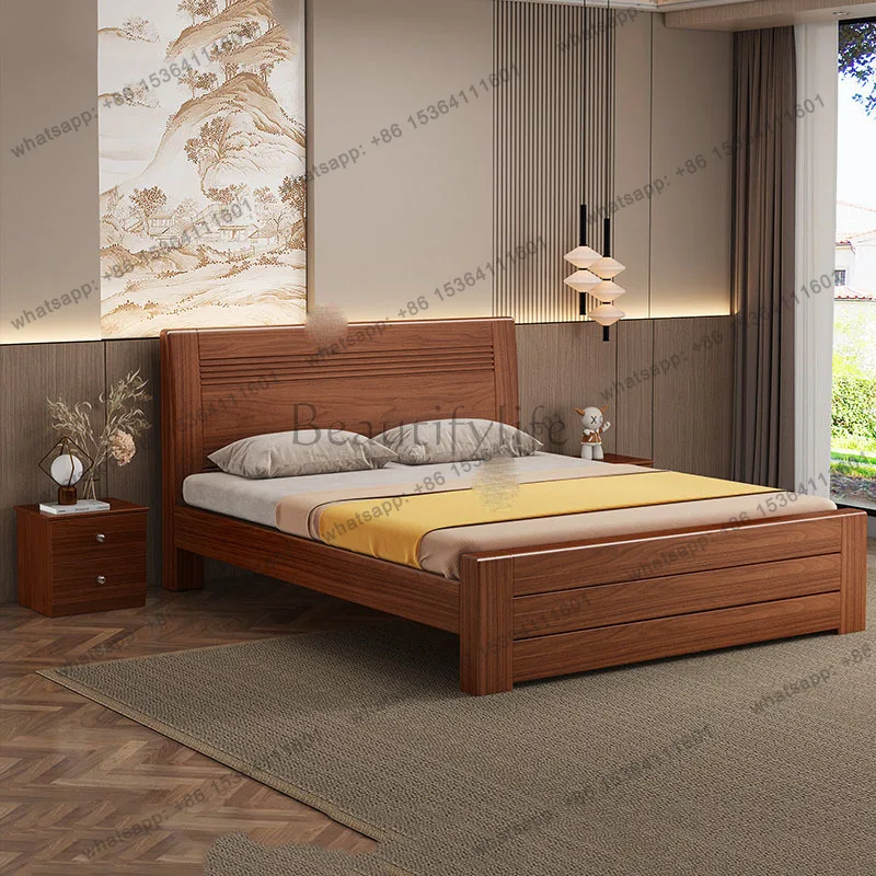 FG Wooden Bedroom Bed Children Luxury Modern Baby Queen Double Floor Design Sleeping Bed Mobile Letto Matrimoniale Hotel Furnitu
