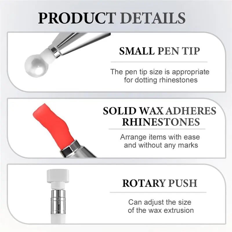 【TODAY-OnLY!】قلم شمع لفن الماس، حرفة أظافر جديدة قابلة لإعادة الملء 2025 مع قبضة مريحة، وردي متدرج