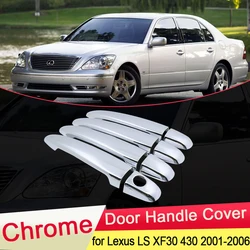 for Lexus LS XF30 430 2001 2002 2003 2004 2005 2006 Luxuriou Chrome Door Handle Cover Catch Trim Set Car Styling Accessories ABS