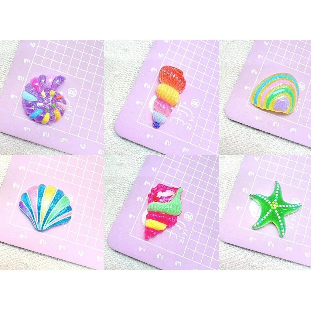 10pcs Diamond Art Painting Tool Accessories Pearlescent Colorful Starfish Seashell Cover Minder Magnetic