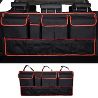 Organizador Universal para SUV/MPV, bolsa de almacenamiento para asiento trasero de maletero, red de almacenamiento multifuncional trasera de coche, bolsillo, suministros de Interior de coche