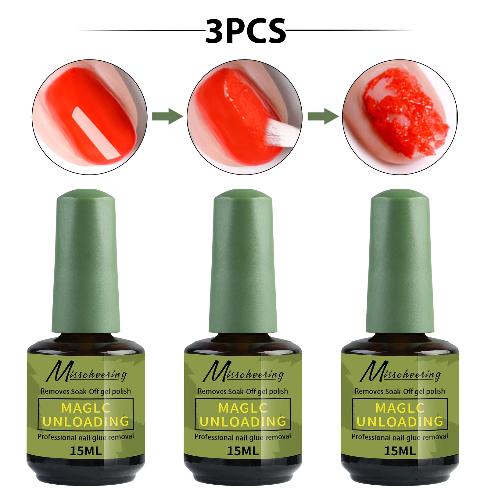 Misscheering 15 ml Magic Fast Nail Gel Polish Remover Schoon UV Losweken Semi Permanente Vernis Nail Art Removal Tools manicure