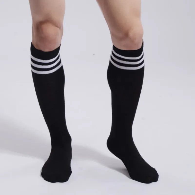 Unisex Compression Socks Football Socks Non-slip Long Tube Knee High Stockings Socks Striped Soccer Socks Running Sports Socks