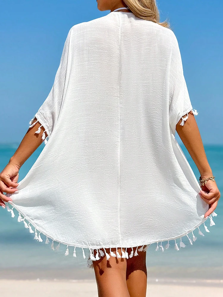 Sunset Crochet Cover-Ups Loose Cardigan Long Kimono Summer Swimwear Cover Up Casual Beachwear Loose Party Summer Bathing Suit