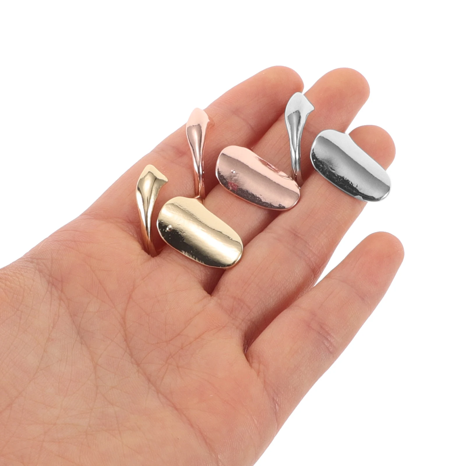 

3Pcs Finger Nail Tip Rings Alloy Fingertip Rings for Women Party Favor Nail Jewelry Cosplay Accessories Wearing Nails