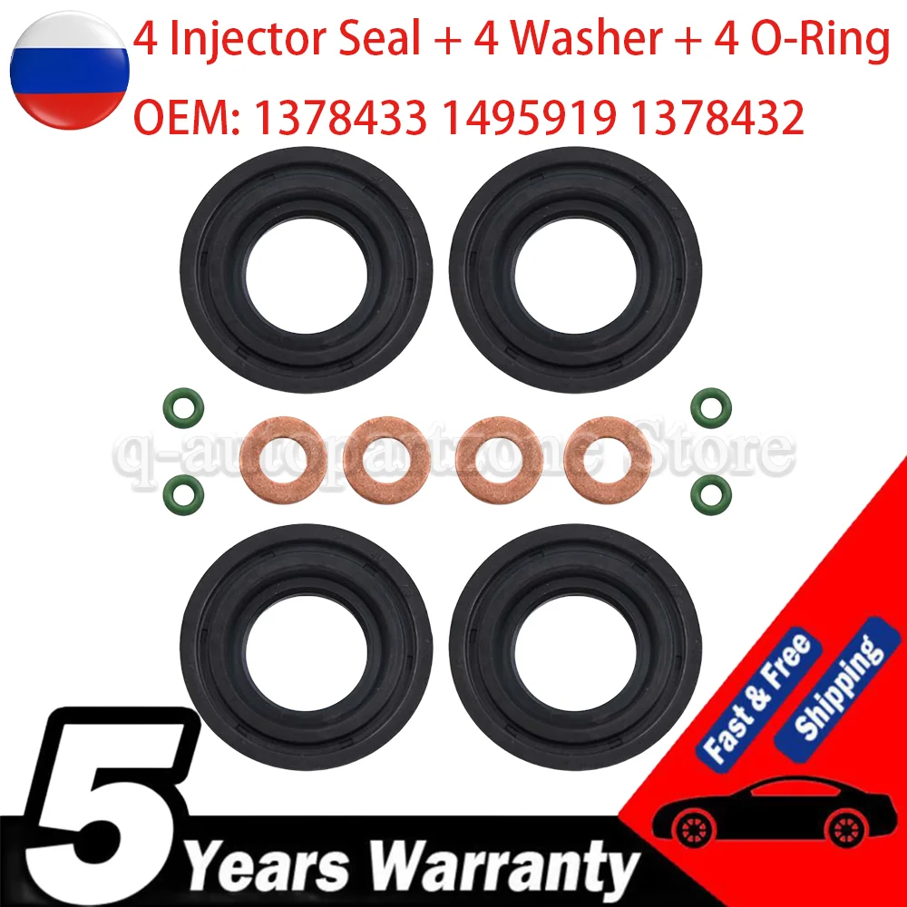 Para Ford Transit Mk6 Mk7 sello de inyector de combustible + arandela + juego de oring para Peugeot Boxer Land Rover Defender Citroen relé Fiat Ducato