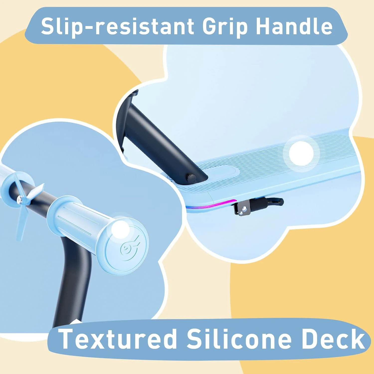 Hulajnoga elektryczna dla dzieci w wieku 4–10 lat, bezpieczna prędkość 8 km/h, zasięg 9,6 km, pełne opony 6 cali, uruchamianie nożne.