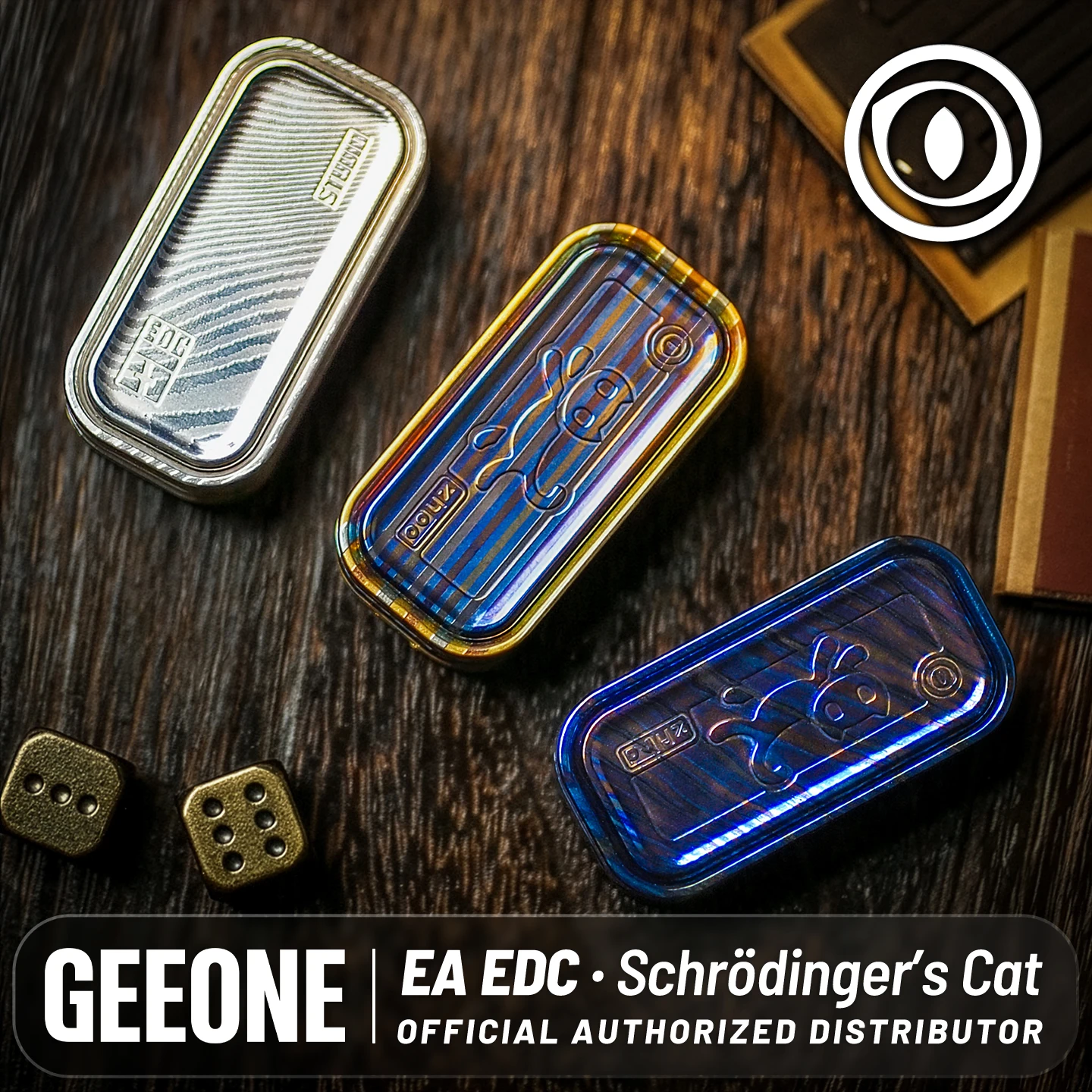 01EDC&EAedc Schrödinger's Cat Mechanical Magnetic Push Slider Toy