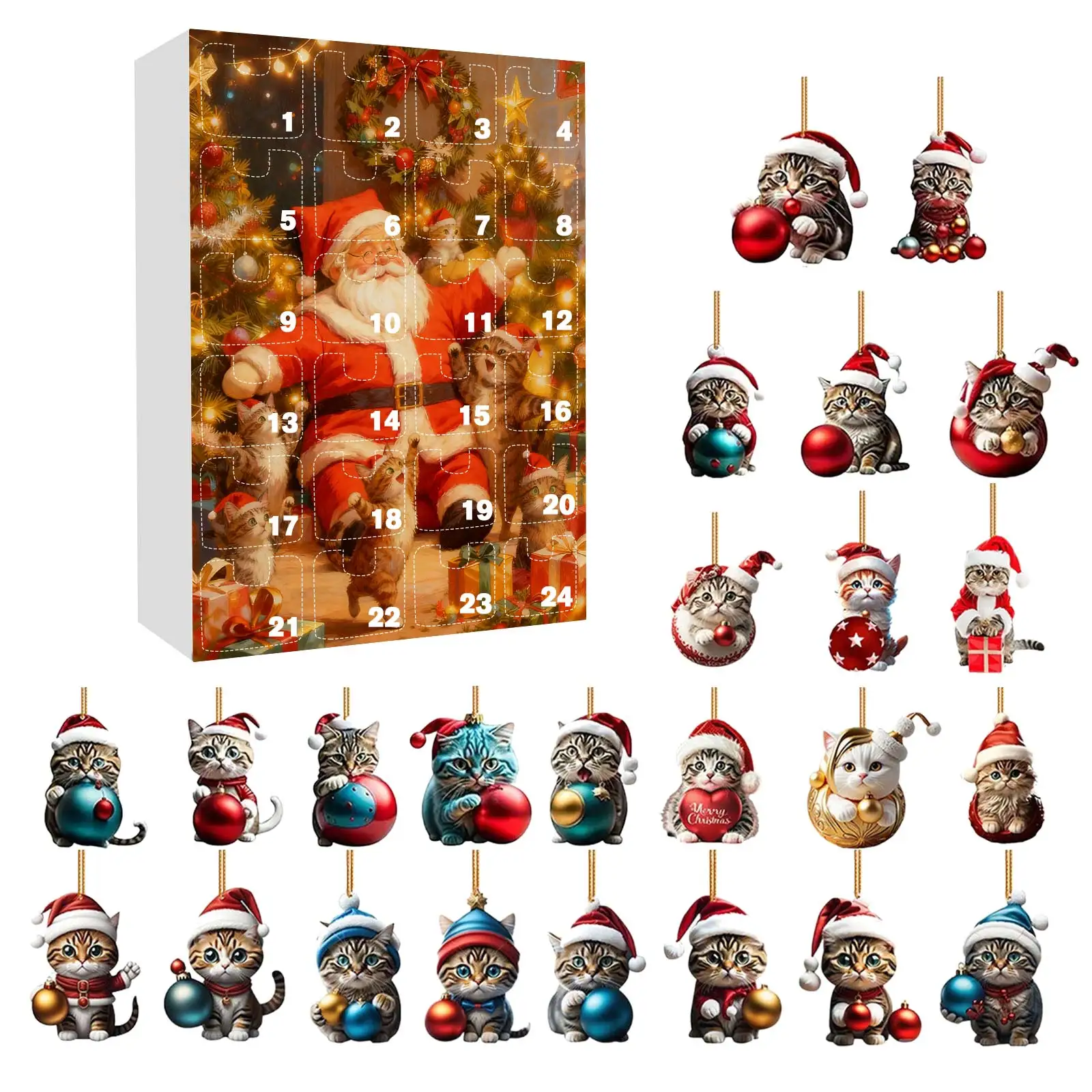 Small Christmas Lights Battery Operated with Timer Christmas Advent Calendar Christmas Vacation Interval Timer for Workout Wall