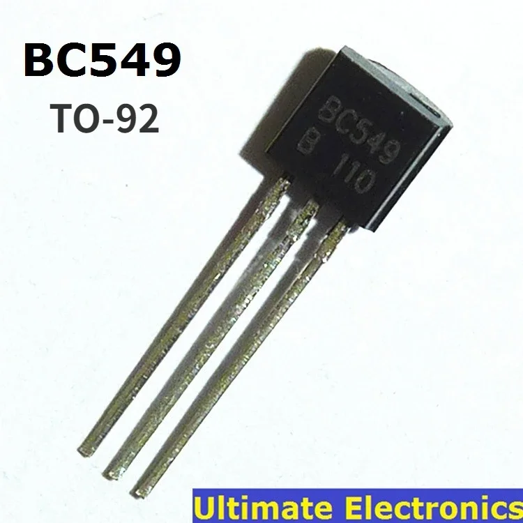 BC549 TO-92 NPN Transistor 0.1A 30V 100mA Low Noise Amplifier bc 549 to92 DIP Triode