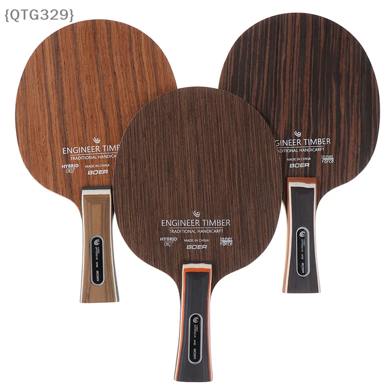 【Ja】Offensive Table Tennis Blade - High Quality 5-Ply Ebony Dalbergia with Long Handle for Quick Attack Players