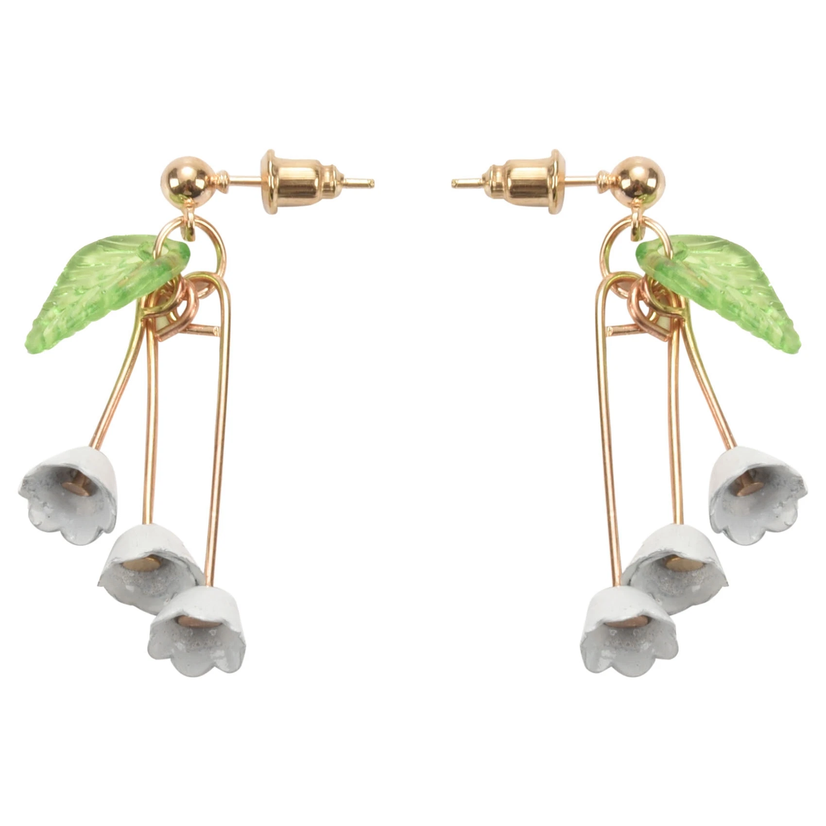 

Beautiful lily of the valley flower dangle drop earrings wholesale