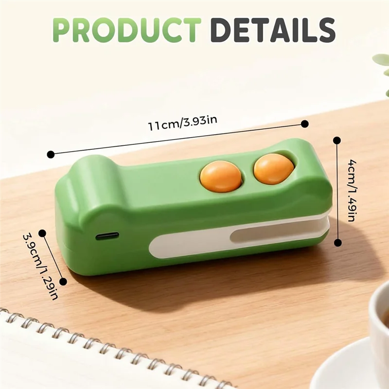 A74G-미니 백 실러 커터 및 자석 포함 충전식 휴대용 진공 열 밀봉기 신선 식품 보관용