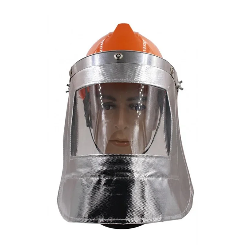 Aluminum foil Proximity Helmet for Firemen and High-Temperature Worker Radiation Protection High Temperature Helmet Use