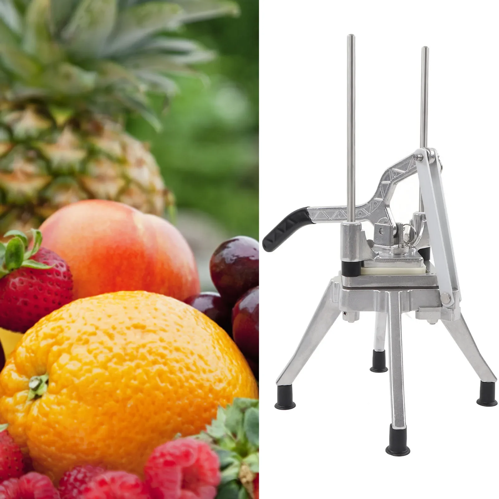 

Manual Vegetable Fruit Chopper Cutter 4 Blades 1/2in 3/8in 1/4in 8 Pieces Blade French Fry Potato Dicer