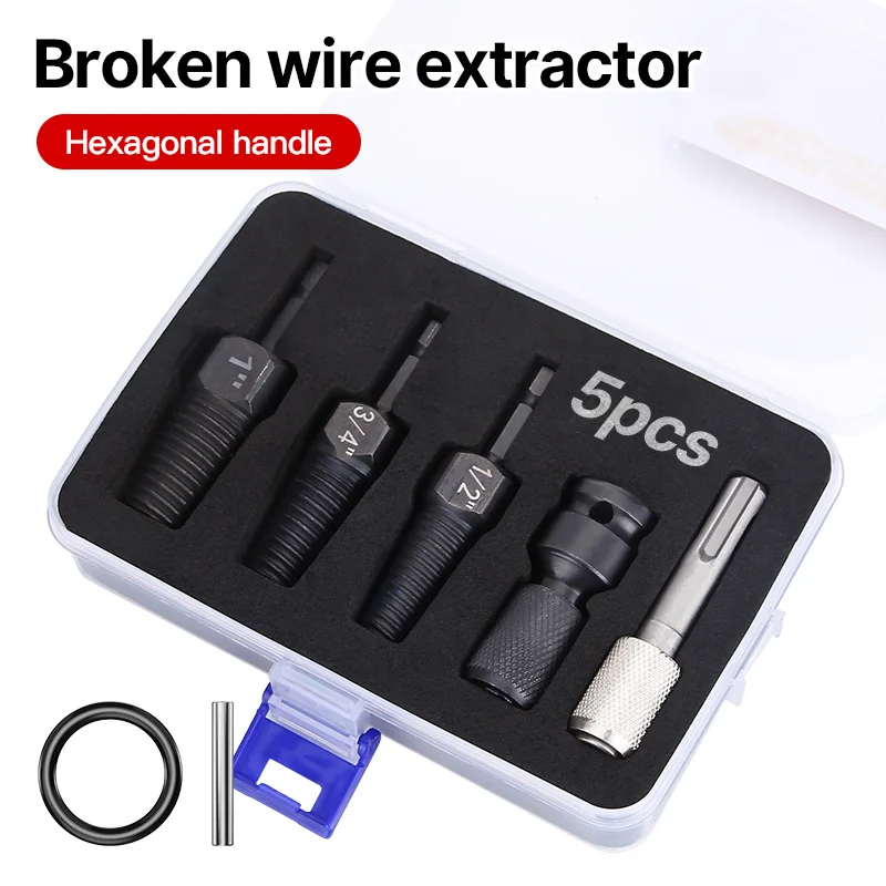 HUHAO Damaged Screw Extractor Set, 3-Piece Easy Out Broken Bolt Water Pipe Tap Remover Tool for 1/2