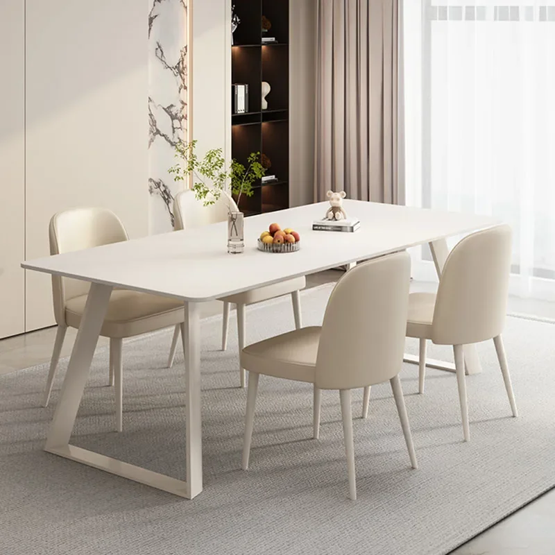 منظم طاولة طعام مطرزة البر الرئيسى للصين أرجل معدنية شرفة وحدة تحكم طاولة طعام شحن مجاني أثاث Esstische الفاخر