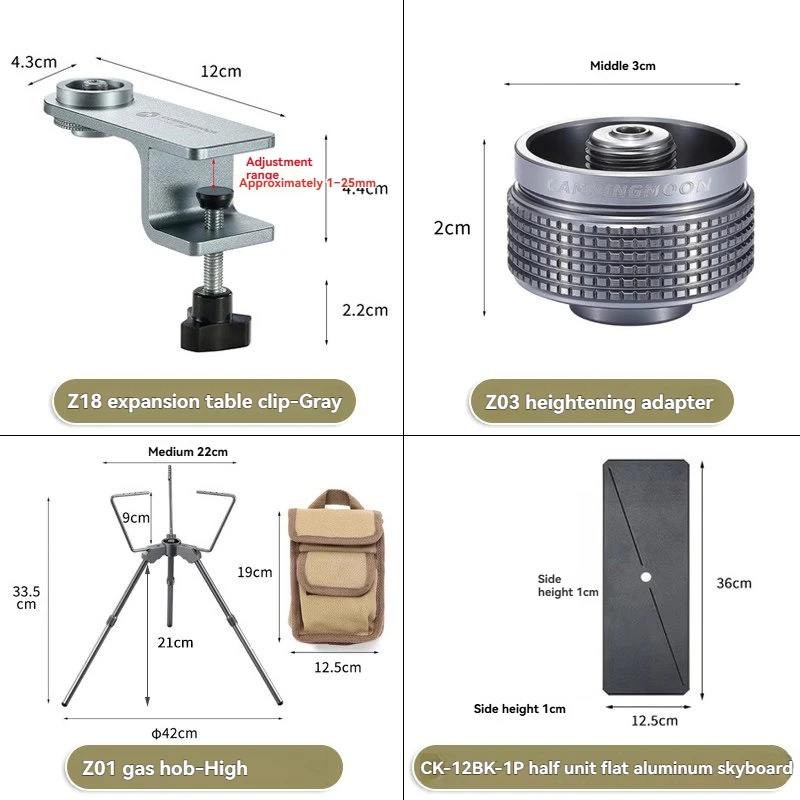 CAMPINGMOON Soporte de estufa de gas para camping al aire libre Z01 Z18, soporte de expansión, adaptador innovador ligero y sencillo para exteriores