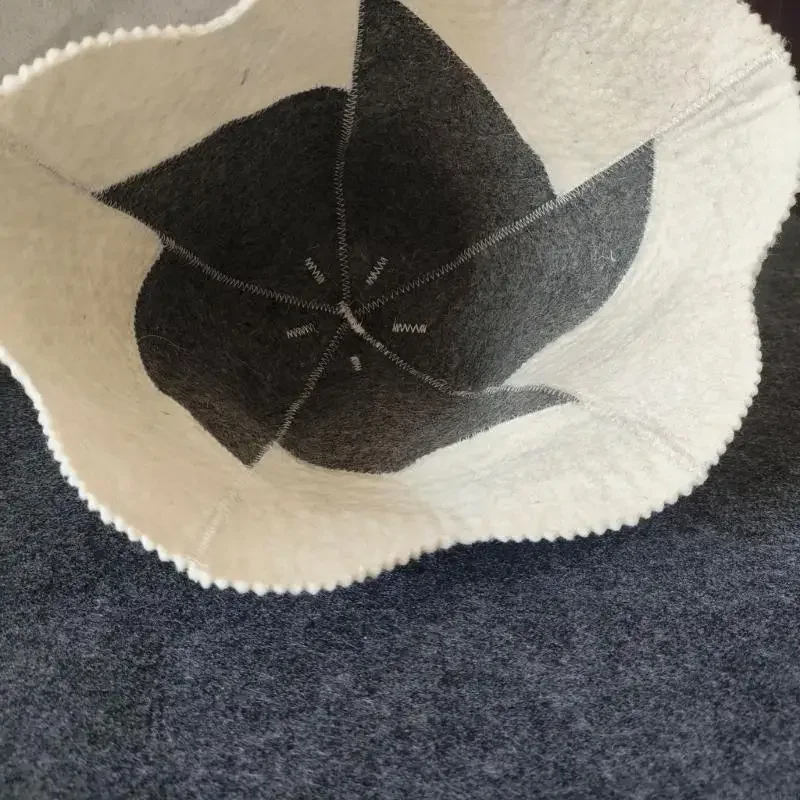 Unisex Natural Wool Fabric Head Cover Breathable Headgear Lightweight Steambath Accessory for Heat Safety In Warm Areas D2RD