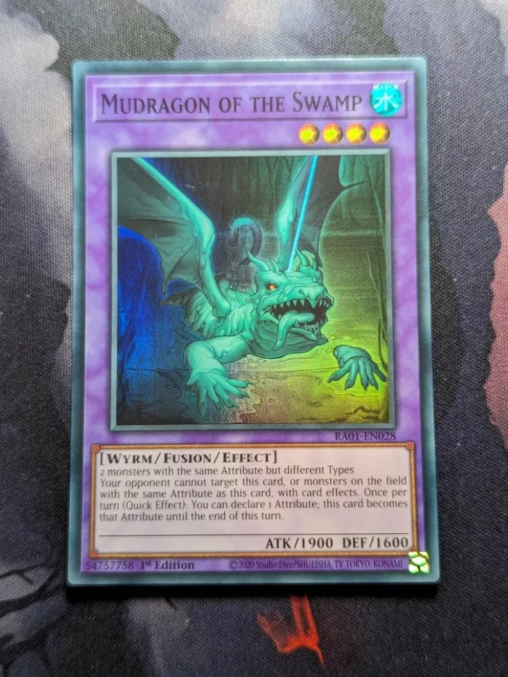 Yugioh KONAMI дуэль монстры TCG RA01-EN028 Mudragon of the Swamp Super English 1-е издание коллекция мятная карта