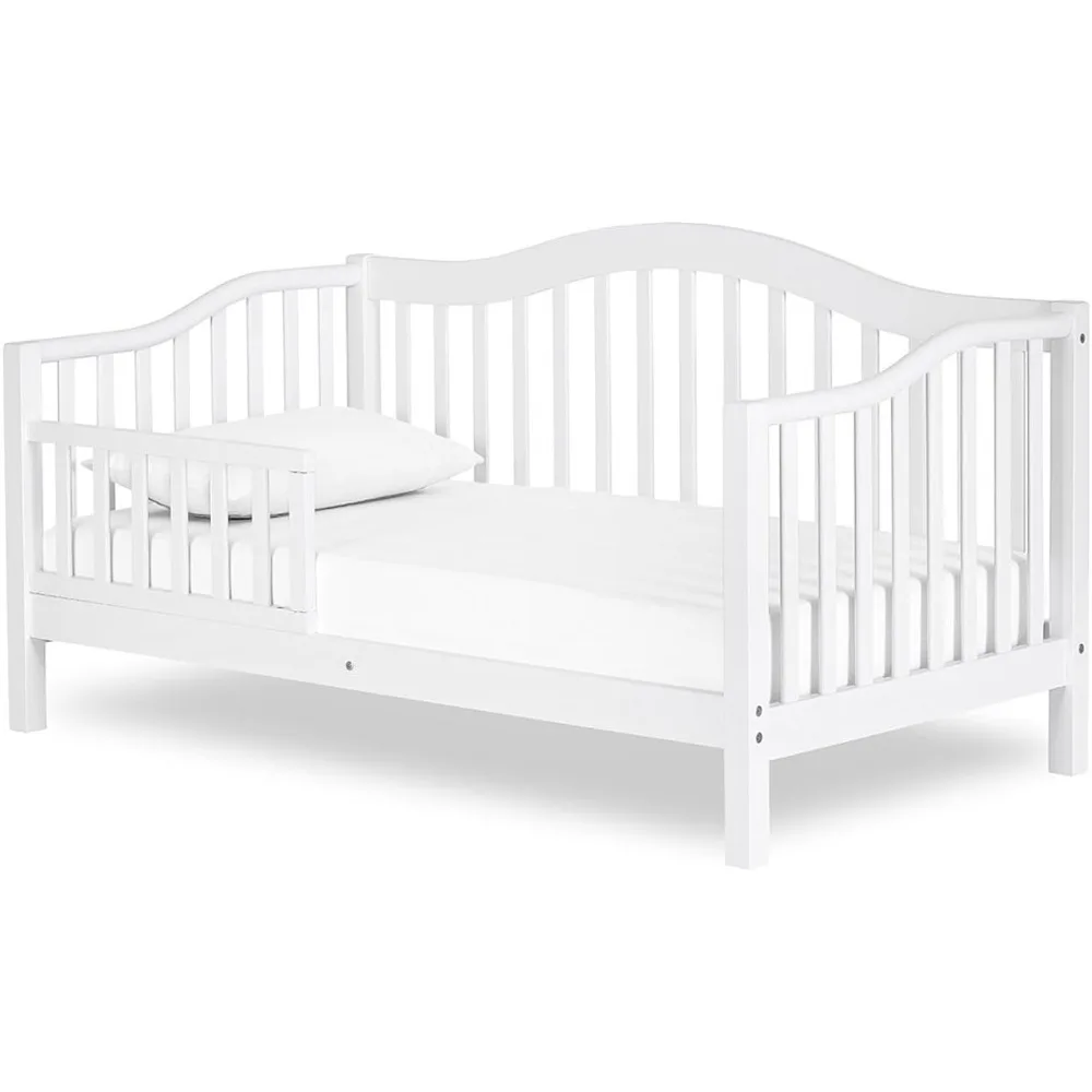 Children's Family Bed Toddler Day Bed in White Greenguard Gold Certified 54x30x29 Inch (Pack of 1) Luxury Kids Furniture