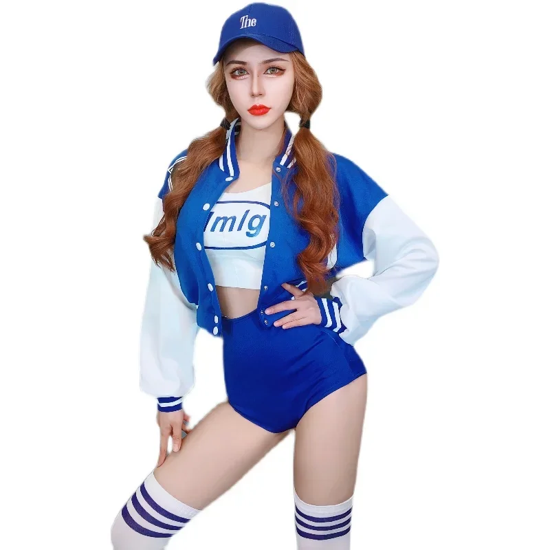 Bar Ds Performance Clothes New Korean Dance Girl Group Sexy Hip Hop Jazz Dance Costumes Women Gogo Outfits Stage Costume DN10841