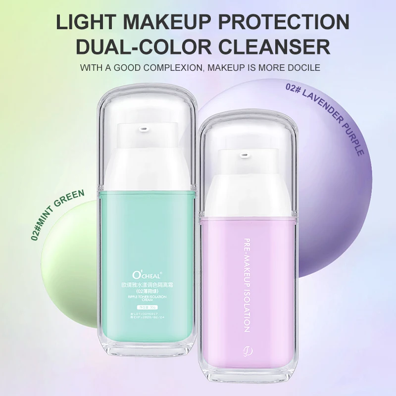 Mixed Isolation Lotion Full Cover Moisturizing Bright Primer Concealer Makeup Foundation Two-color Base Liquid Skin Makeups