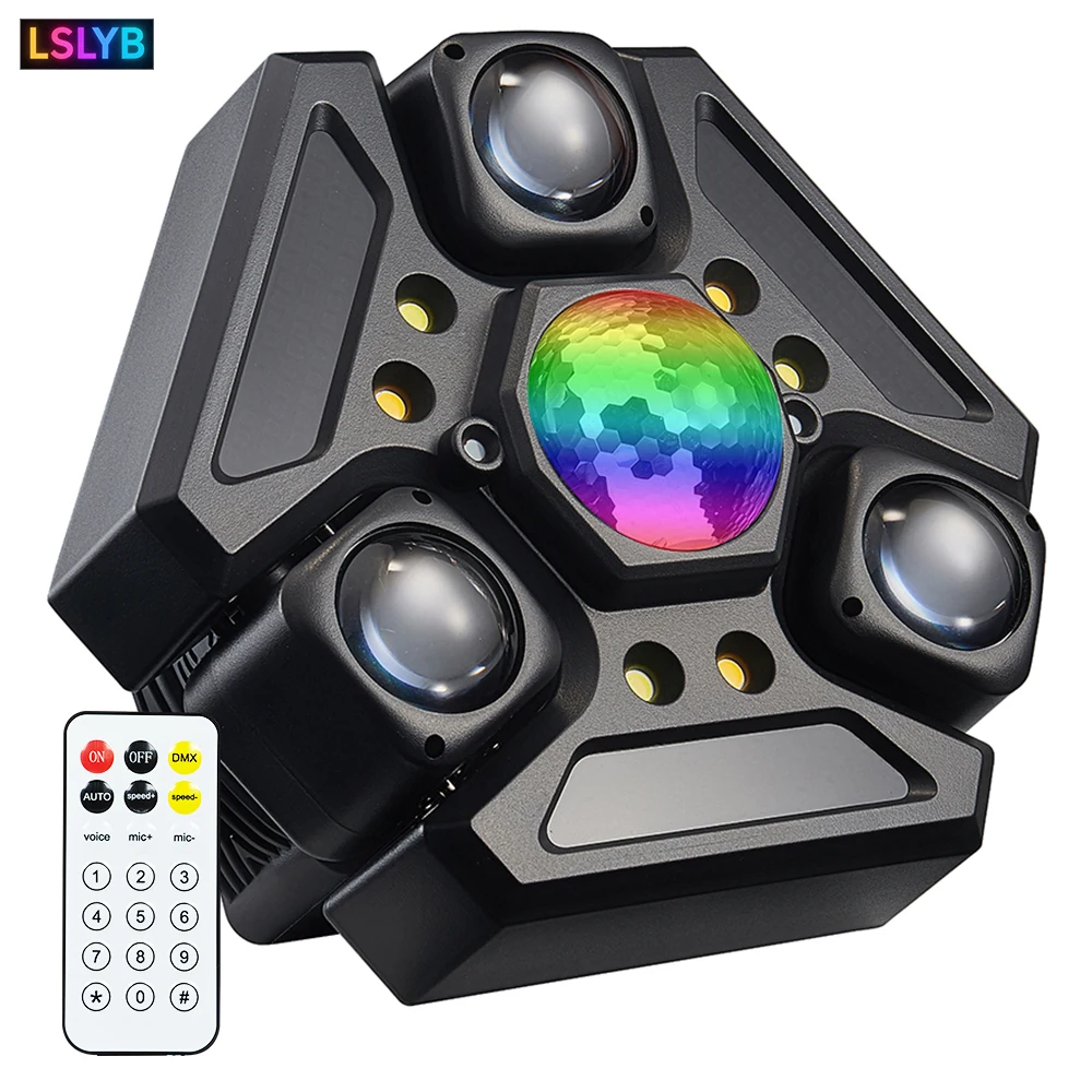 

Новинка! 180 Вт 3-головочный волшебный шар, вращающийся сценический светильник 6 в 1, супер Patry Light, подходит для сцены, дискотеки, вечеринок по случаю дня рождения