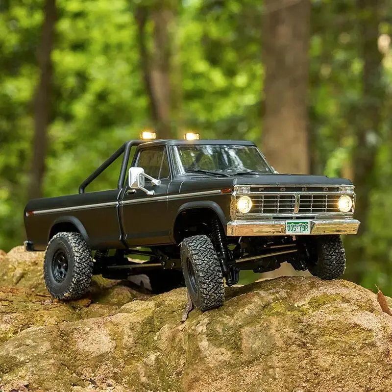 In Stock 1:18 Fms Fcx18 Ii Ford F-100 Rtr Brushless Black Quickly Change The Shell Remote Control Car Climbing Car  Model  Toy