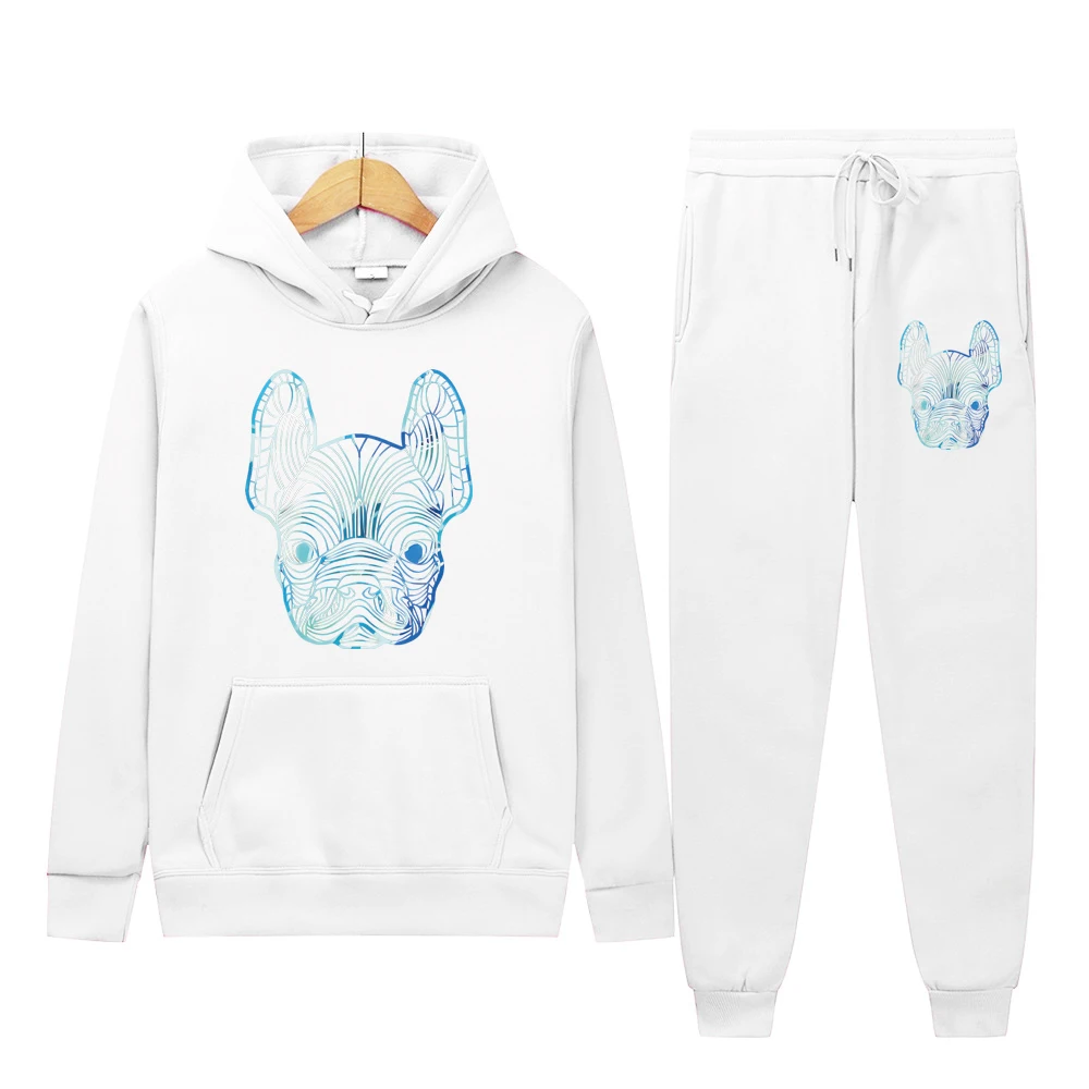 

Street graffiti print men's hoodie set available in multiple colors for autumn and winter