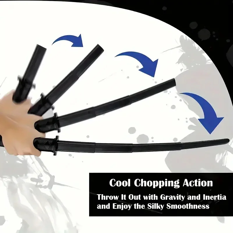 Couteau créatif imprimé en 3D, jouets de soulagement d'épée rétractable Katana extensible pour l'entraînement des Arts martiaux et des accessoires de Cosplay, 1 à 2 pièces