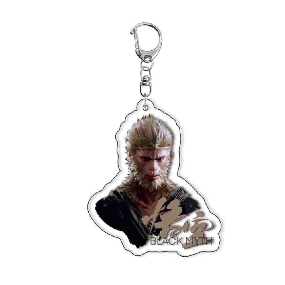 Game Black Myth: Wukong Acrylic Keychain Backpack Hanging Pendant Cartoon Keyring Decorative Accessories Ornament Collection