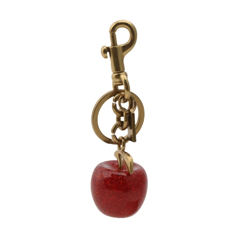 Colorful Cherry Shaped Keychain Fashionable Resin Keyring for Women and Girls Handmade Fruit Pendant Bag Charm Ornament