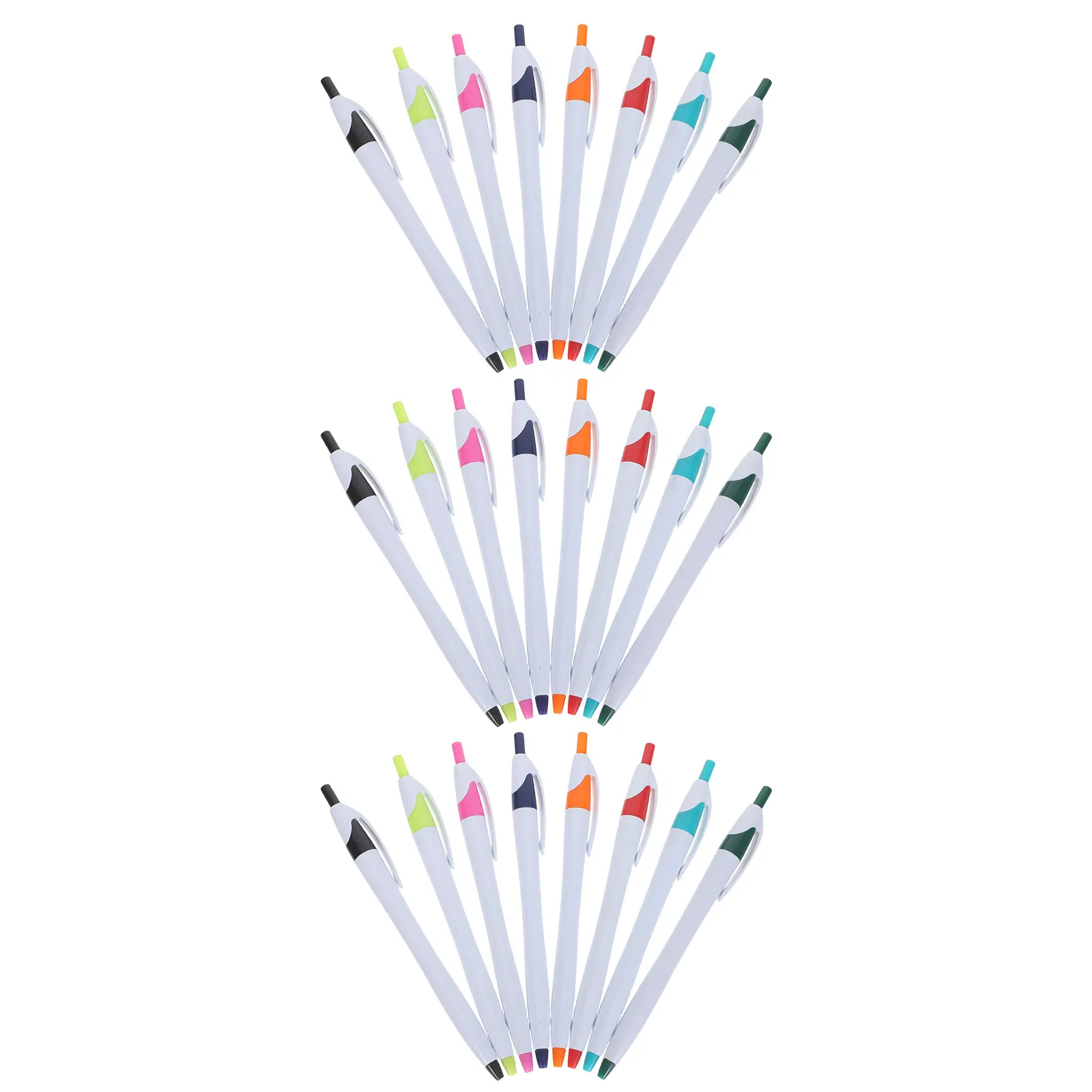 

24Pcs Retractable Multicolour Ballpoint Pens 1.0mm Medium Point Click Pens Quick Dry Ink Smooth Writing for Students Back to