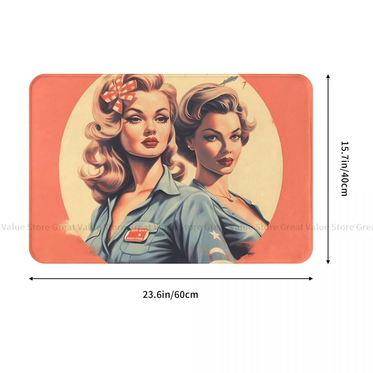 Pin Up Girl Bath Non-Slip Carpet Fashion Living Room Mat Entrance Door Doormat Home Decoration Rug