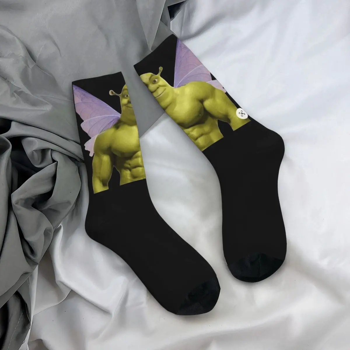 Funny Shreks Meme Theme Design Socks Merch for Men Women Cozy Crew Socks