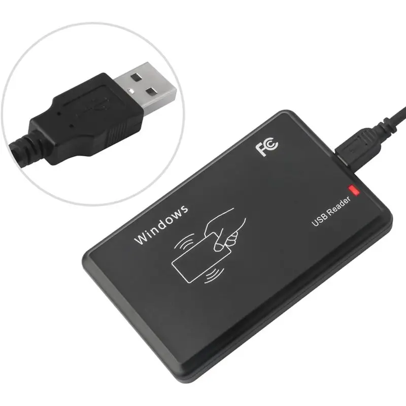 B29C-Support Window System Compatible USB RFID Reader Dual Band ID+ IC Contactless Sensitivity Smart Card Reader Mobile Phone