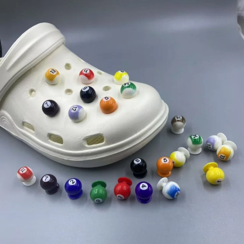New Funny JIBBITZ DIY detachable billiard buckle accessories for Hole Bags Hole Shoes etc for Clogs Shoes Xmas Party Gifts