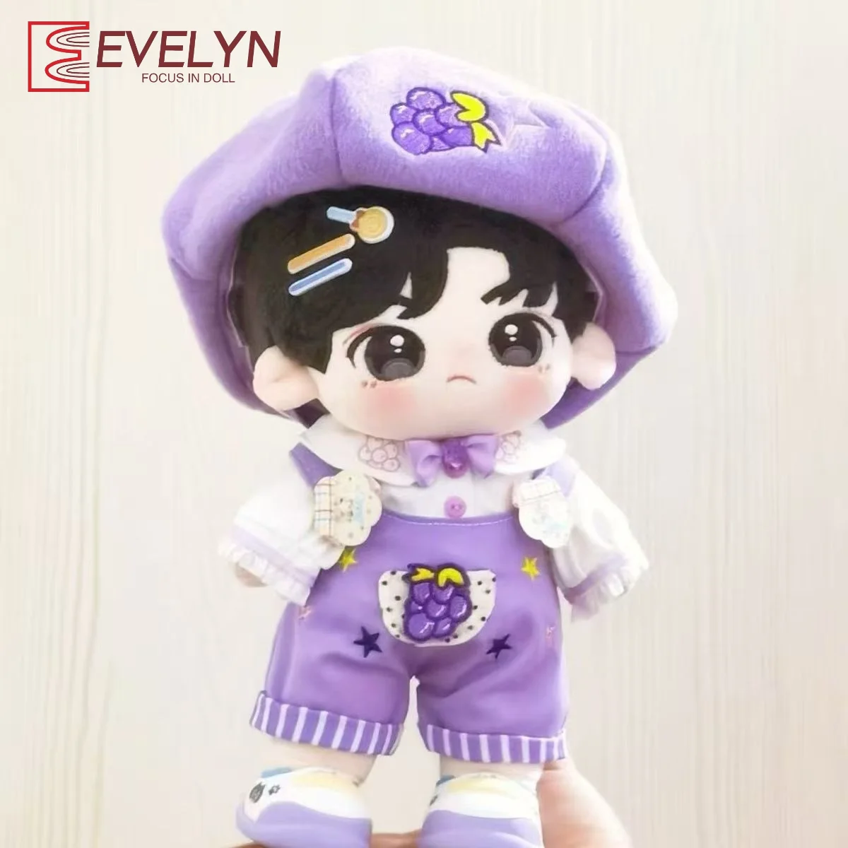 Evelyn 20cm Doll Clothes Set for Cotton Plush Dolls Cute Outfit for Unisex Dolls Replacement Dress-Up