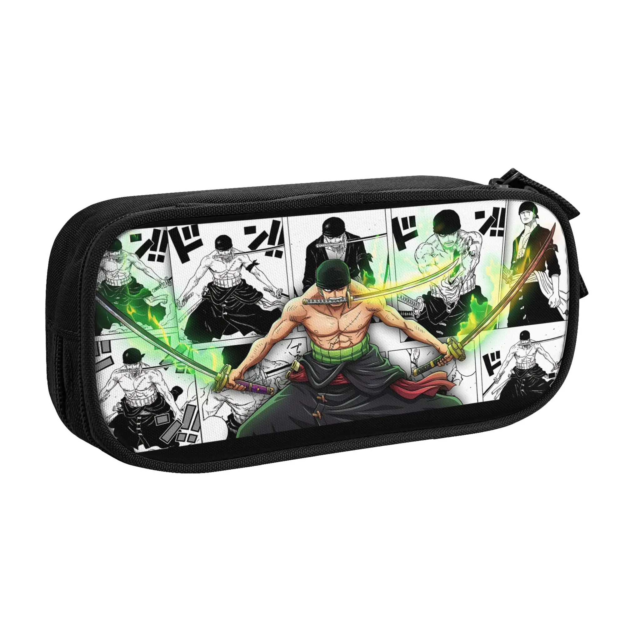 Large Capacity Bags for Child Cartoon One Piece Anime Zoro  Handheld Study Bag for Boys Gilrs Kids