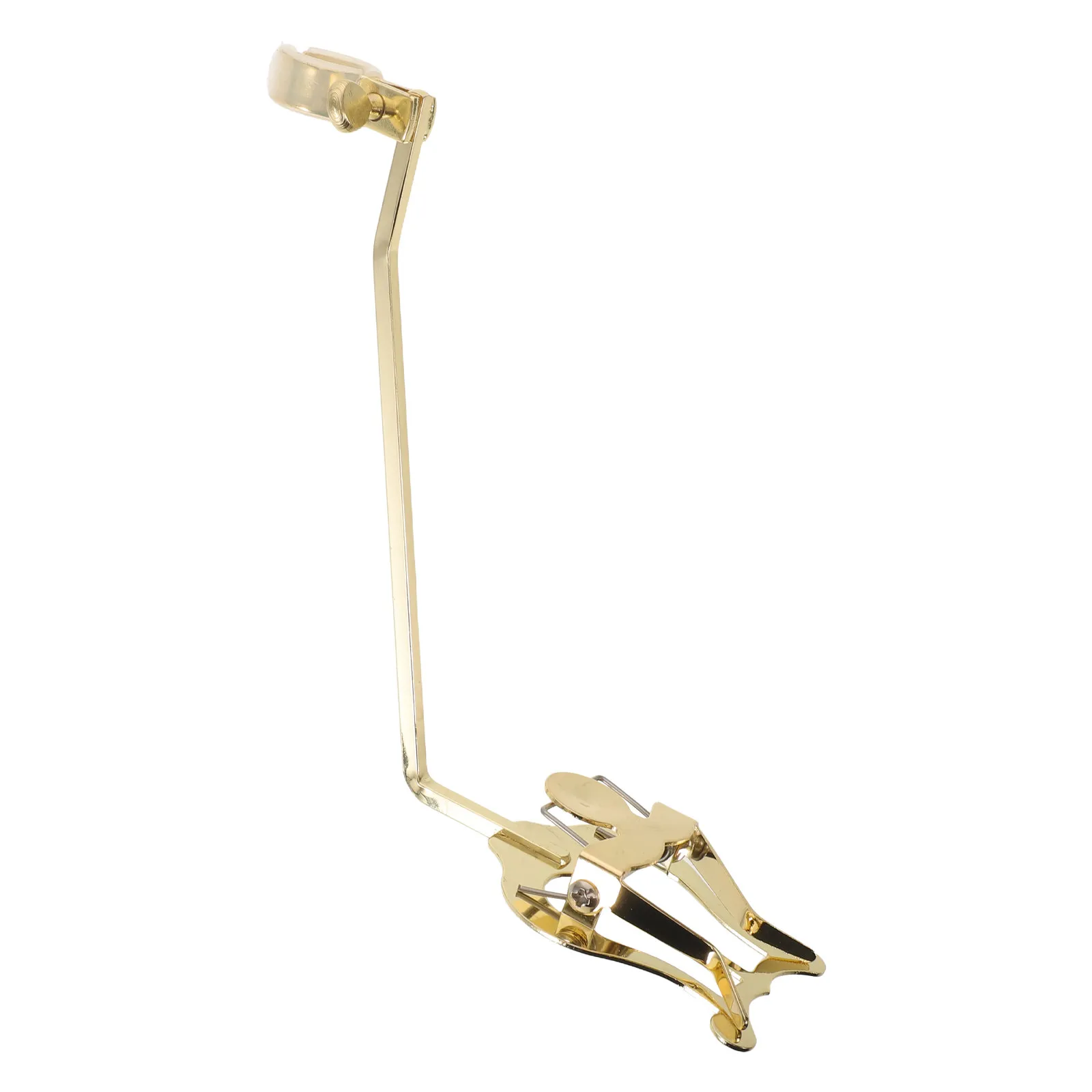 French Horn Marching Clamp-on Lyre Metal Plating Music Clip Portable Sheet Music Holder Rotatable Flip Folder for Trumpet Flute