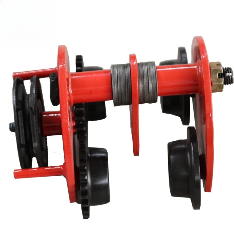 Manual Chain Hoist with Trolley I Beam Monorail Push Pull Trolley for Lifting
