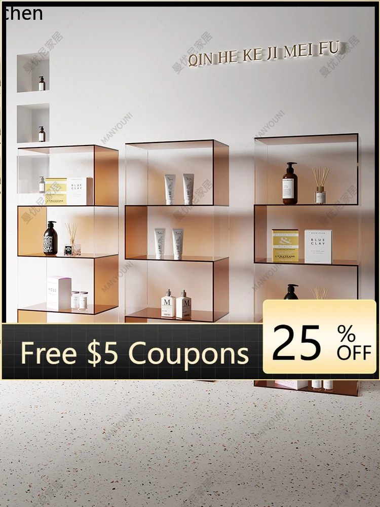 

Cosmetics Display Shelf Acrylic Storage Shelf Clothing Shoes and Bags Display Shelf