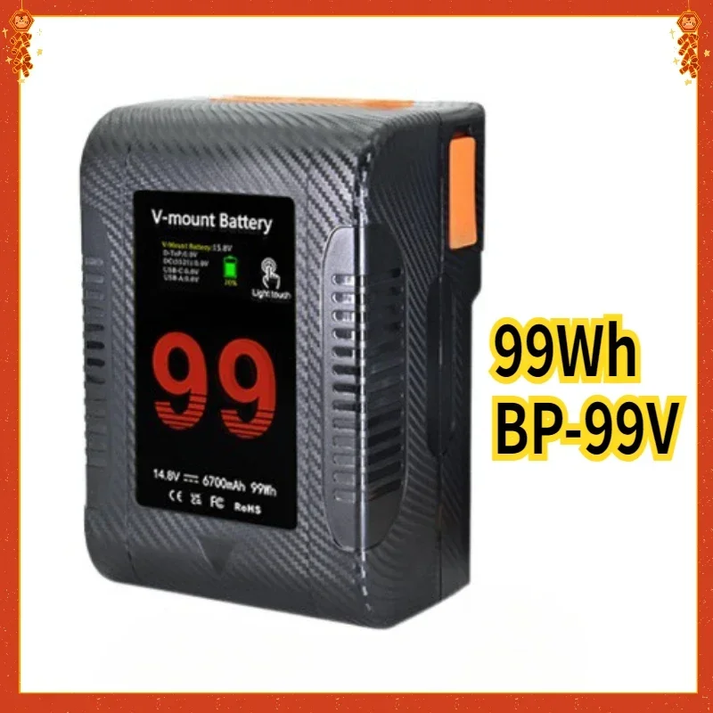 SWZY 99Wh BP-99V V-Mount/V-Lock Battery for Cameras Camcorders Large LED Lights Monitors MacBook and Smartphone
