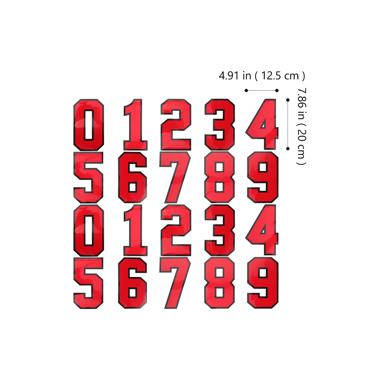 

20pcs Sewing Ball Jersey Number Patches Decorative Embroidered Applique For Clothes Bag Hat Diy Decoration Durable Cloth