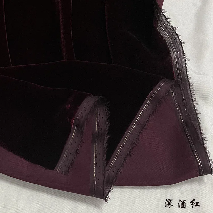 Designer Cloth Wide Silk Velvet Clothing Fabric High-Grade Pure Color Silk Velvet Design Fabric Free Shipping