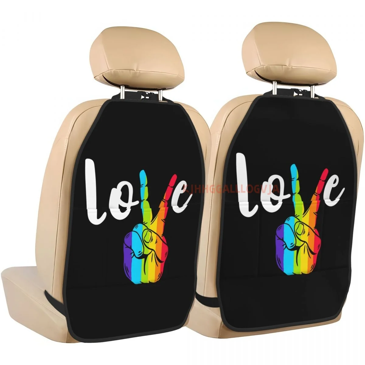 

LGBT 2 Pcs for Back Seats Car Seat Organizer with Anti-kick Storage Mat
