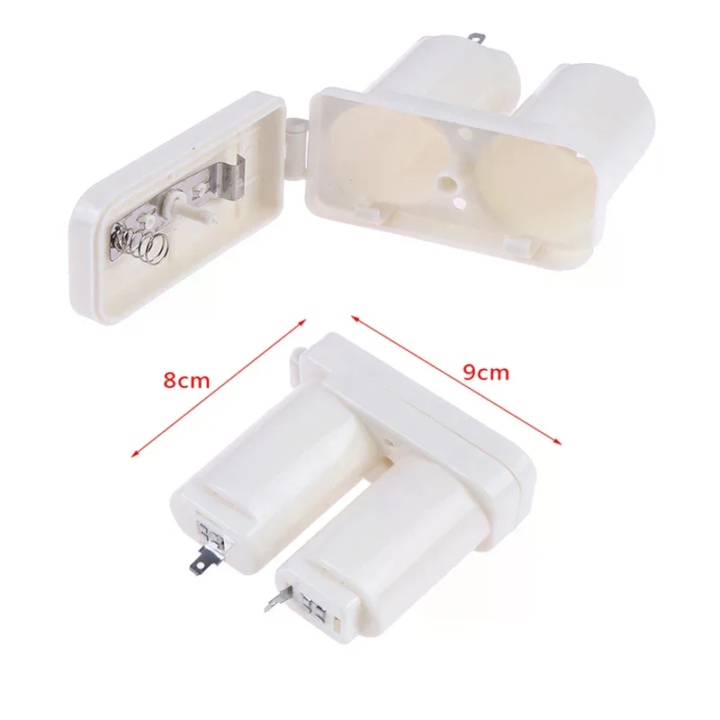 Double Battery Case Compartments Universal Battery Box For Gas Water Heater Accessories Parts Plastic Double Battery Case(white)