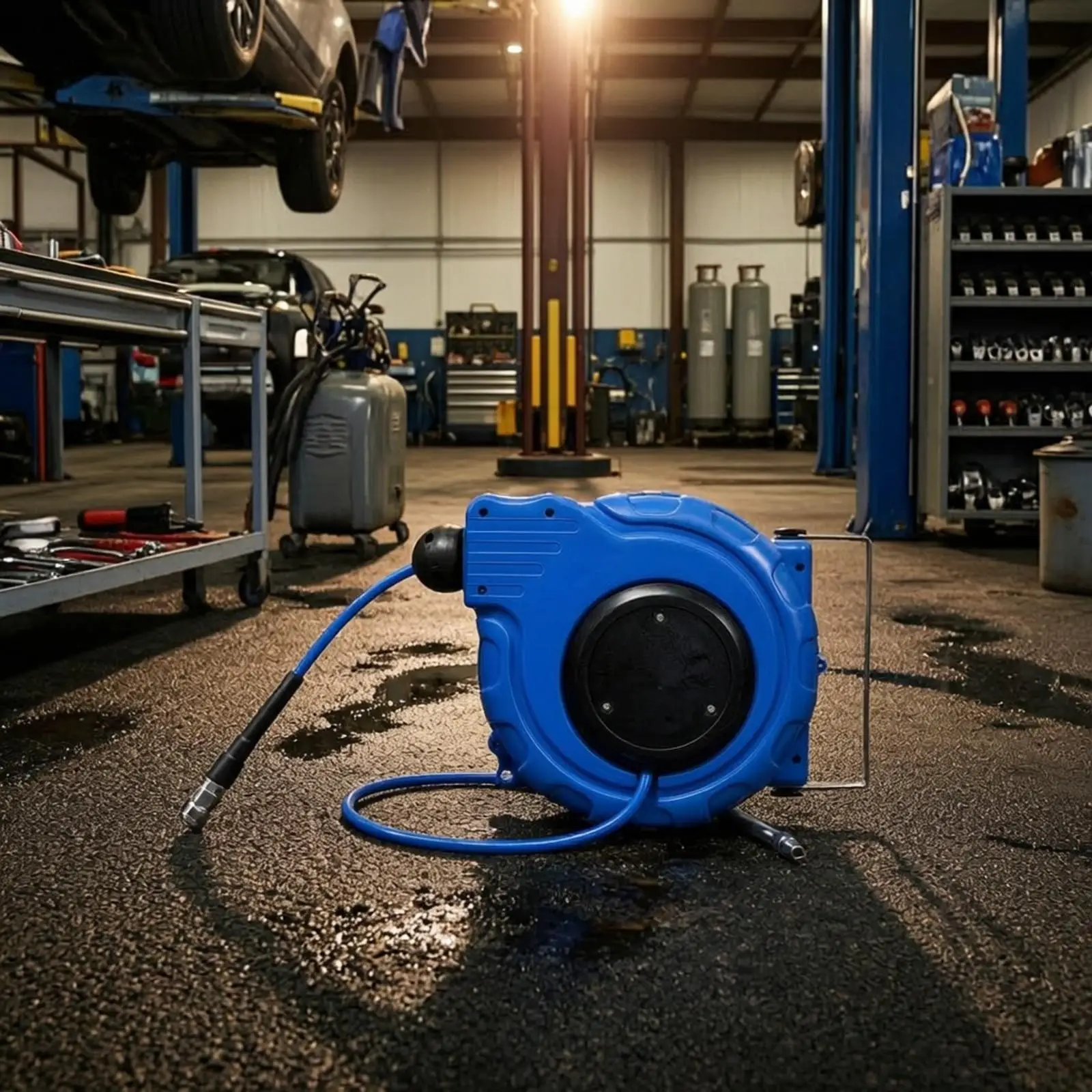 Automatic Retractable Air Hose Reel Easy to Install Air Hose Reel with Swivel Bracket Long-Lasting Flexible